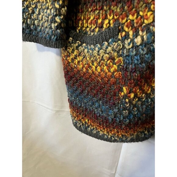 Christopher & Banks Cardigan Rainbow Sweater Open Front Multicolour - Picture 7 of 16